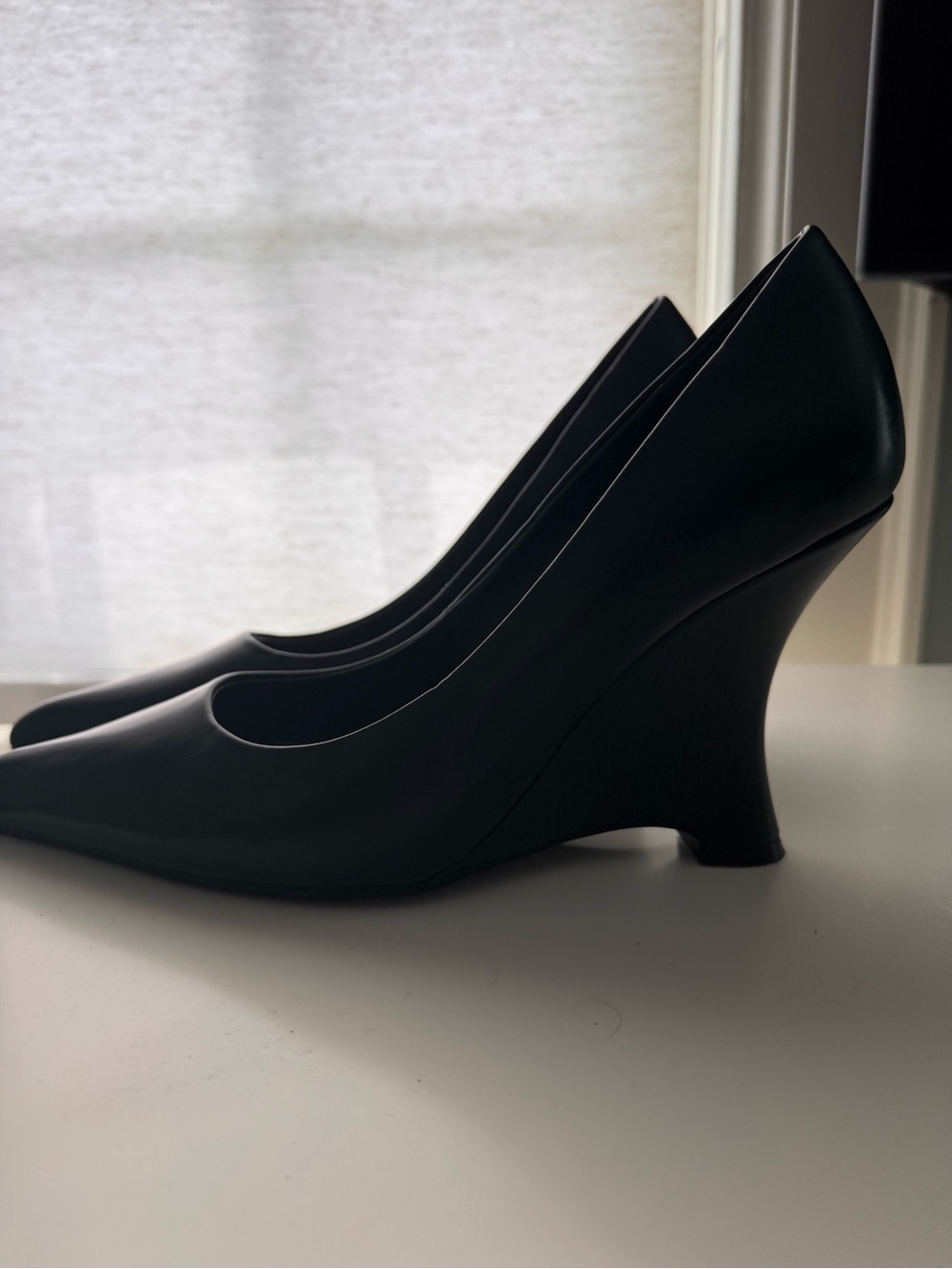 Jeffrey Campbell Dark Green Pointed Wedge Pumps